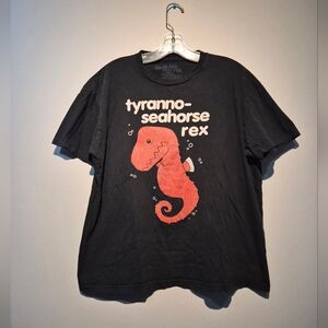 Black Tyranno Seahorse Rex Graphic T-Shirt | Size XL